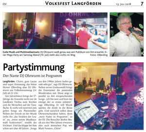 DJ Ohrwurm - Neues - Infos - Vergangenes - Hittipps - der aktuelle Facebook-Stream